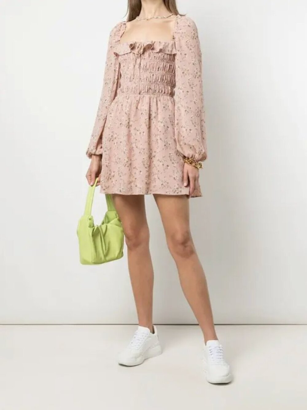 Reformation | Morris Smocked Dress in Melody Print